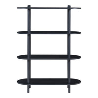 Scaffale da Terra Øvre Libreria con 4 Ripiani - Nero [en.casa]
