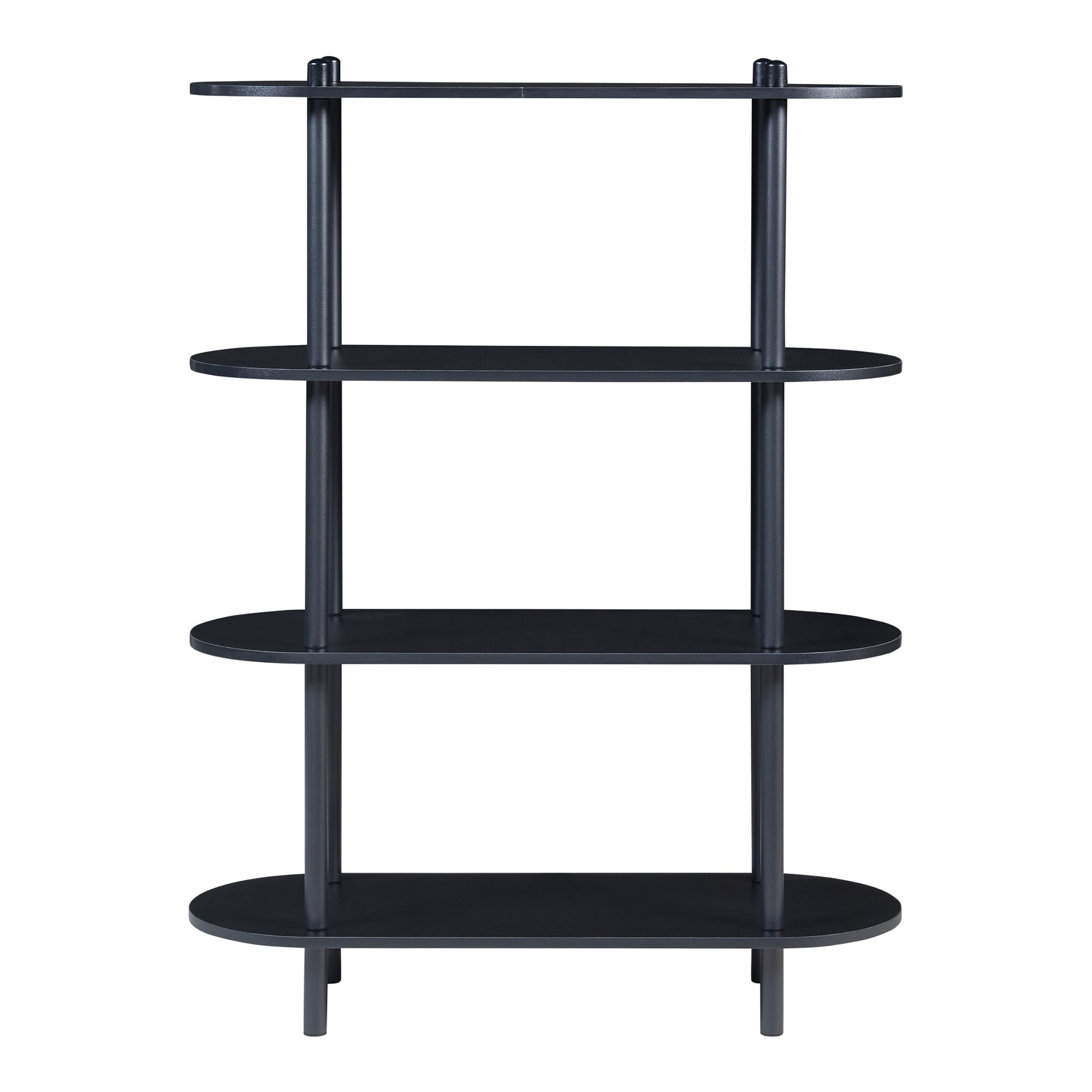 Scaffale da Terra Øvre Libreria con 4 Ripiani - Nero [en.casa]