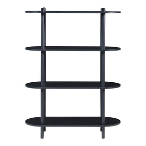 Scaffale da Terra Øvre Libreria con 4 Ripiani - Nero [en.casa]