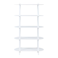 Scaffale da Terra Øvre Libreria con 5 Ripiani - Bianco [en.casa]