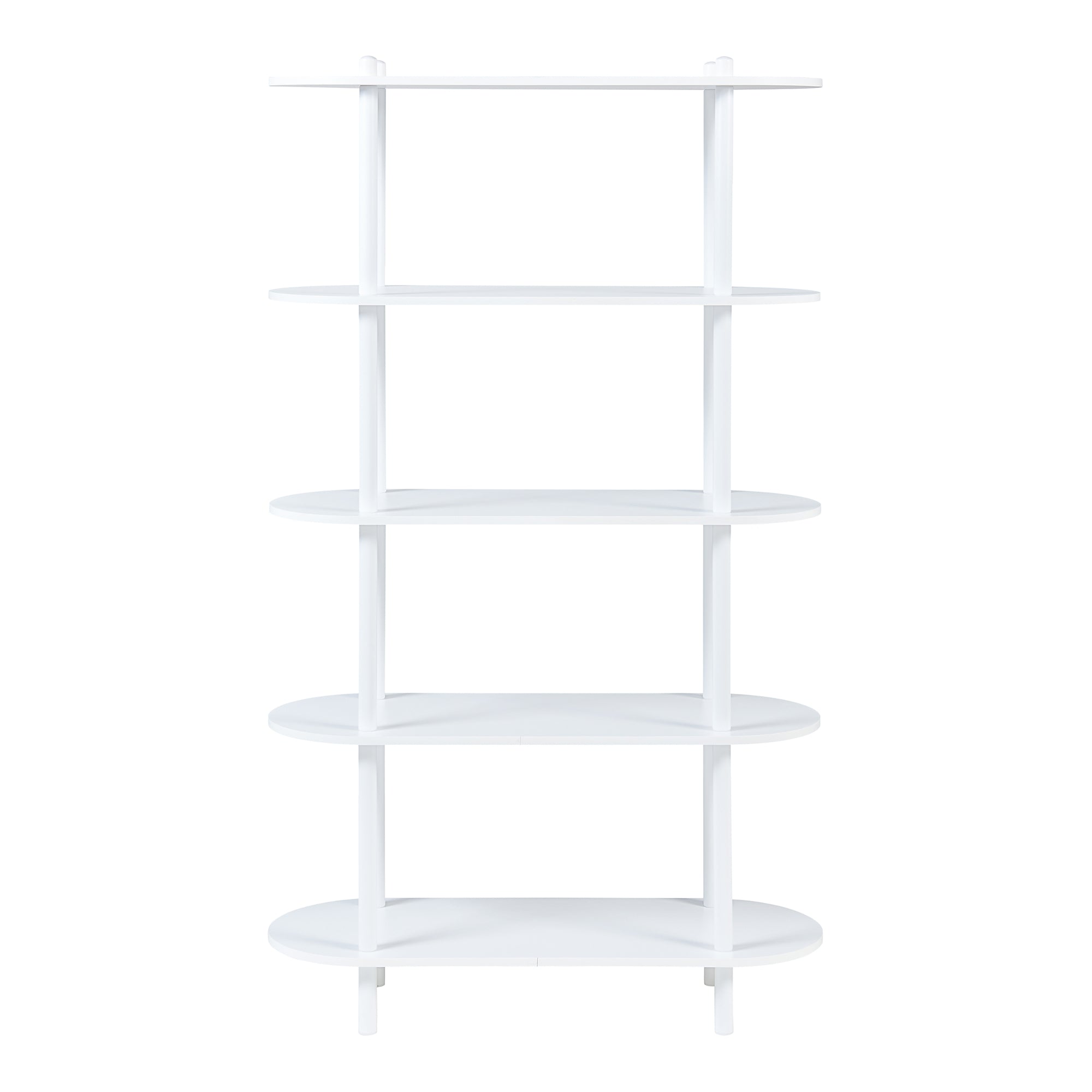 Scaffale da Terra Øvre Libreria con 5 Ripiani - Bianco [en.casa]