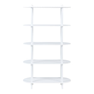 Scaffale da Terra Øvre Libreria con 5 Ripiani - Bianco [en.casa]