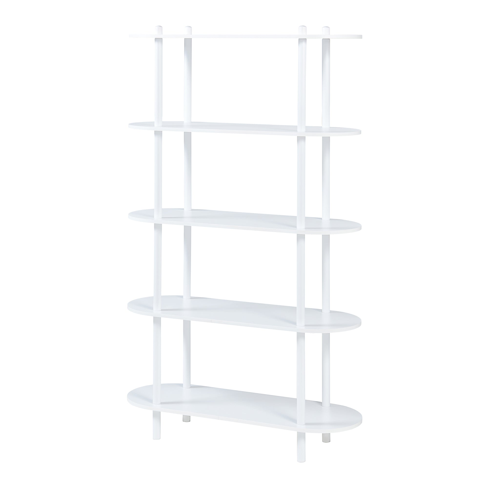 Scaffale da Terra Øvre Libreria con 5 Ripiani - Bianco [en.casa]