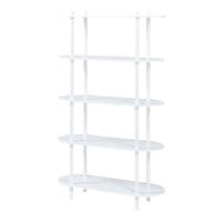Scaffale da Terra Øvre Libreria con 5 Ripiani - Bianco [en.casa]