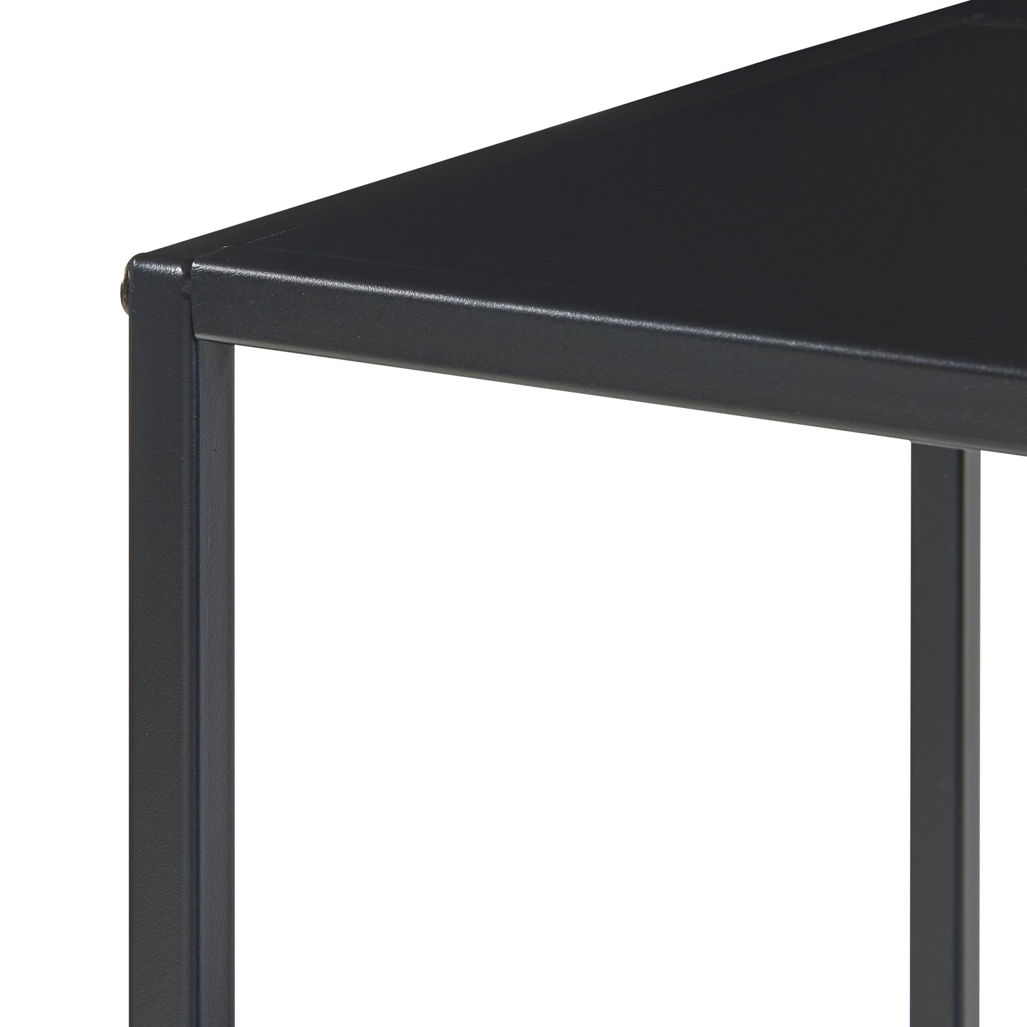 Scaffale Basso Reisjärvi a 4 Piani Acciaio - Nero opaco [en.casa]