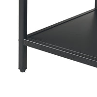 Scaffale Basso Reisjärvi a 4 Piani Acciaio - Nero opaco [en.casa]