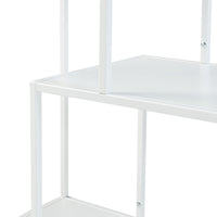 Scaffale Basso Reisjärvi a 4 Piani Acciaio - Bianco opaco [en.casa]