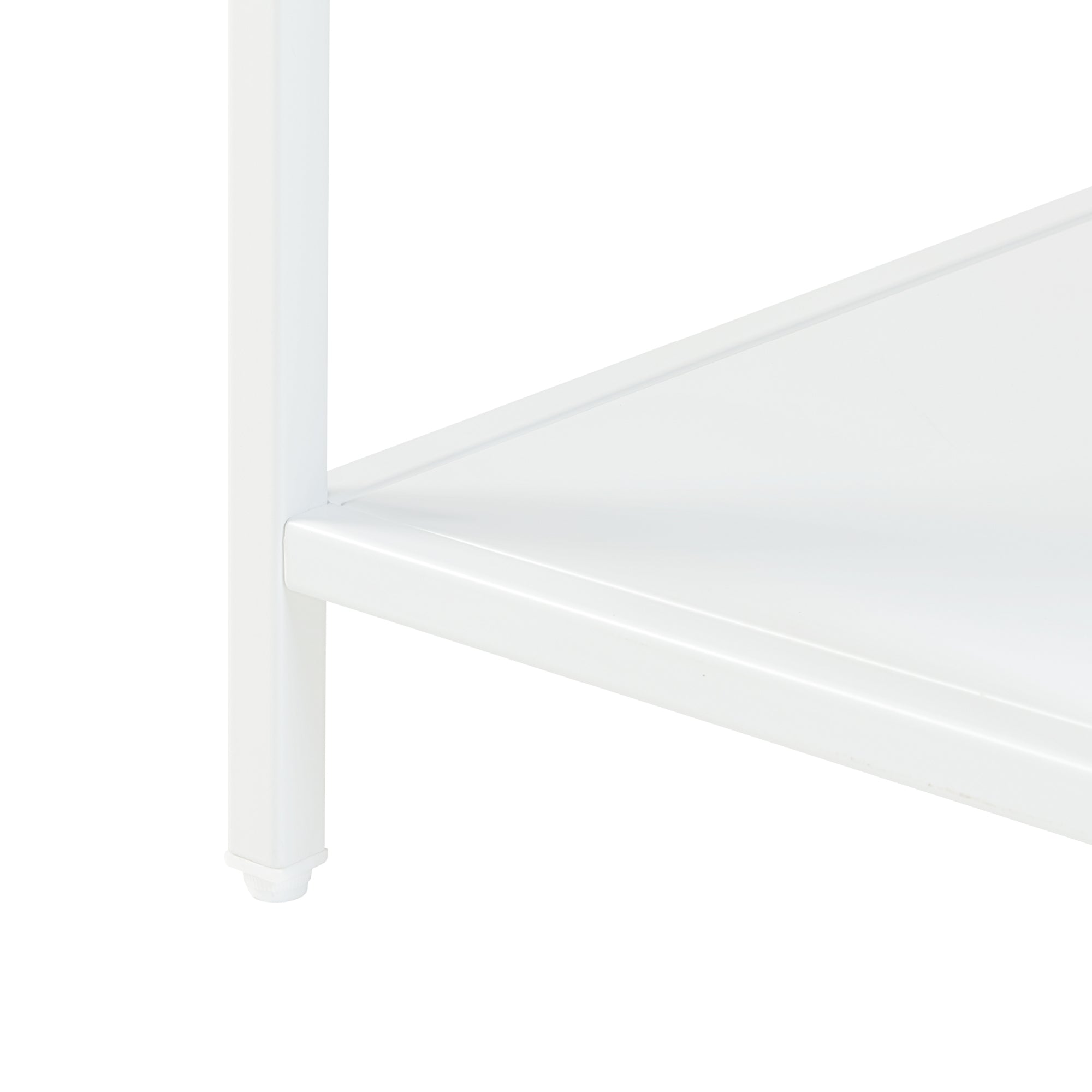 Scaffale Basso Reisjärvi a 4 Piani Acciaio - Bianco opaco [en.casa]