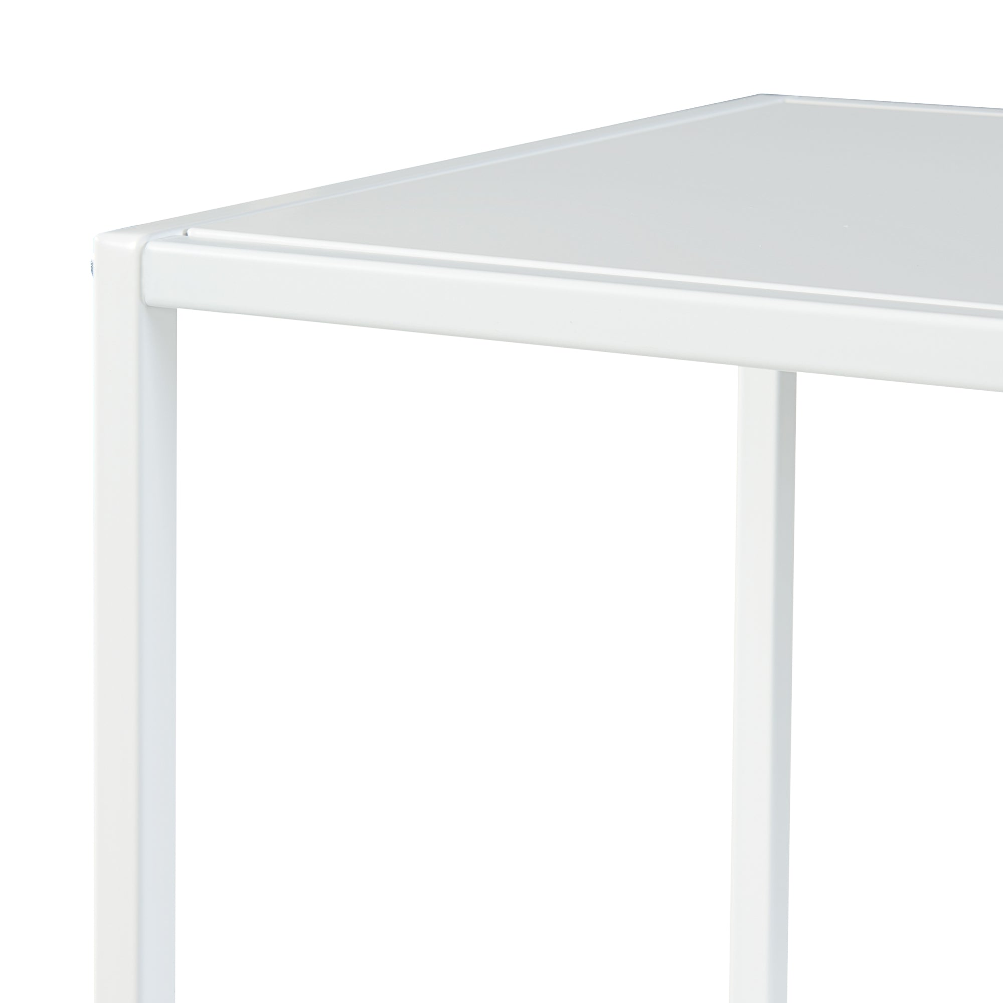 Scaffale Basso Reisjärvi a 4 Piani Acciaio - Bianco opaco [en.casa]