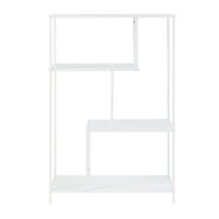 Scaffale Basso Reisjärvi a 4 Piani Acciaio - Bianco opaco [en.casa]