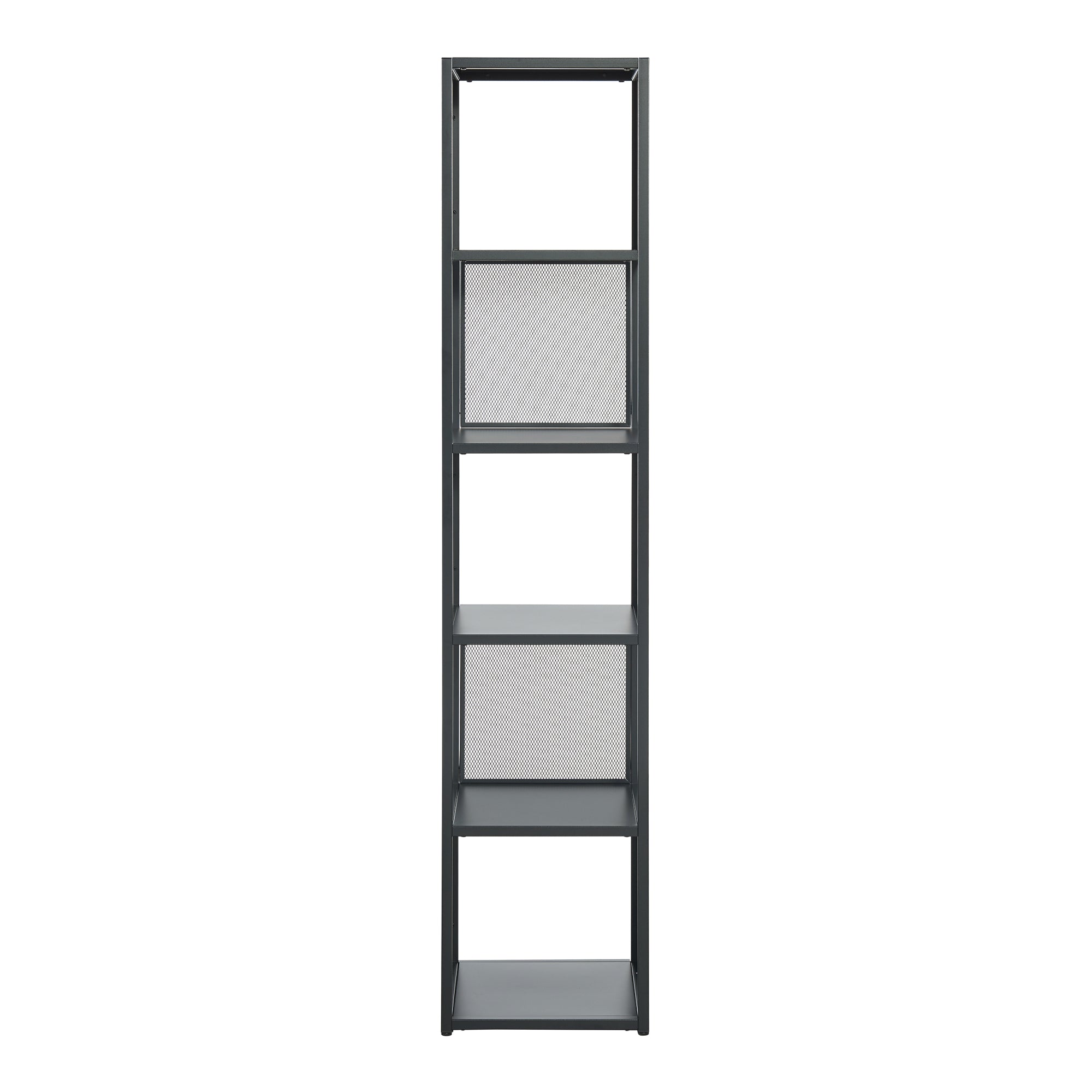 Scaffale da Terra Finspång Libreria in Acciaio 185 x 38 x 38 cm - Nero Opaco [en.casa]
