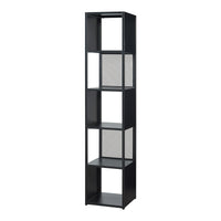 Scaffale da Terra Finspång Libreria in Acciaio 185 x 38 x 38 cm - Nero Opaco [en.casa]