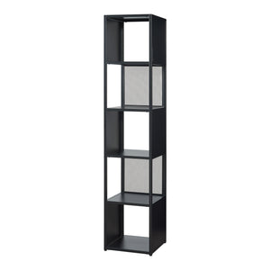 Scaffale da Terra Finspång Libreria in Acciaio 185 x 38 x 38 cm - Nero Opaco [en.casa]