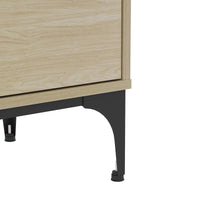 Libreria Kistiandi con 6 Vani Aperti e Cassetto 137 x 60 x 35 cm - Effetto Rovere Chiaro [en.casa]