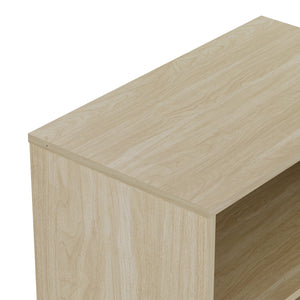 Libreria Kistiandi con 6 Vani Aperti e Cassetto 137 x 60 x 35 cm - Effetto Rovere Chiaro [en.casa]