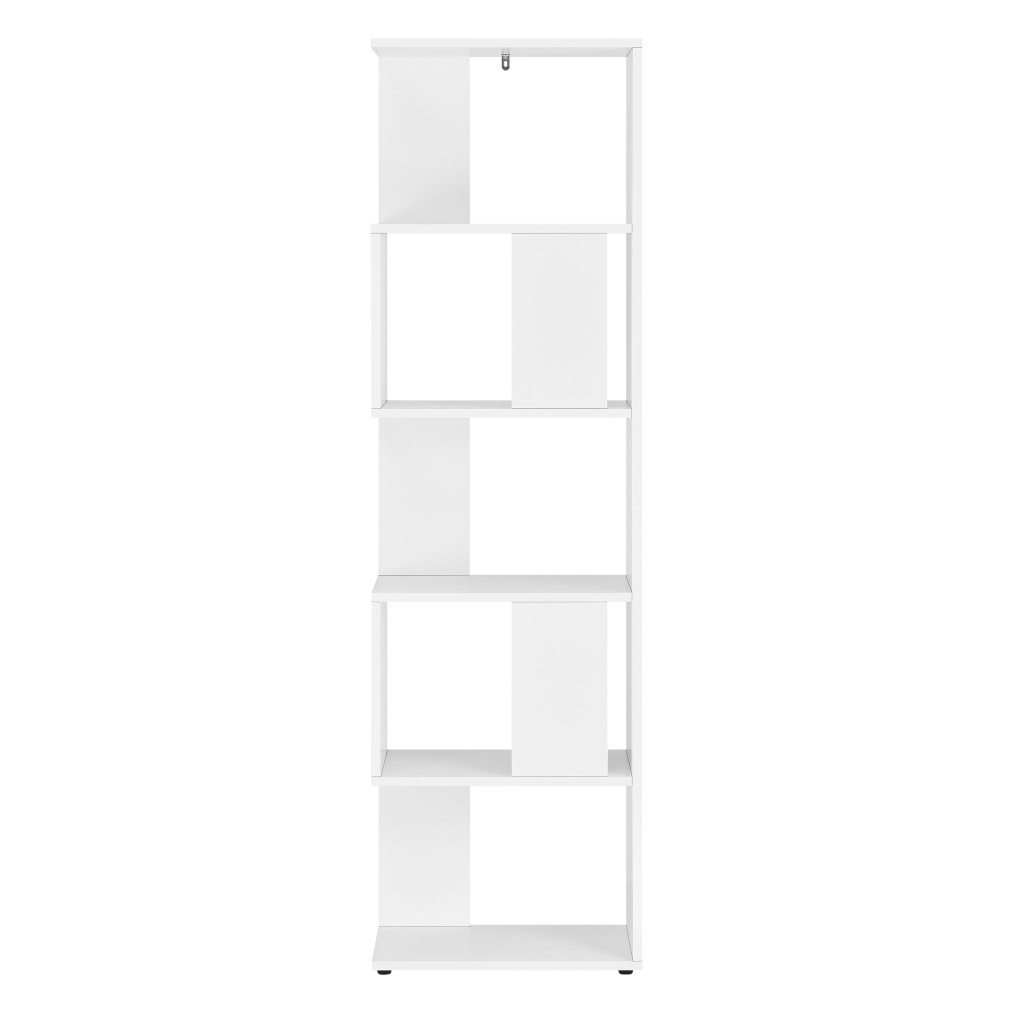 Libreria a 5 Ripiani 159 x 45 x 23,5 cm Scaffale in Design Moderno Mobile Portaoggetti per Soggiorno - Bianco