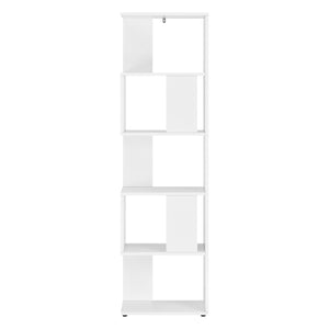 Libreria a 5 Ripiani 159 x 45 x 23,5 cm Scaffale in Design Moderno Mobile Portaoggetti per Soggiorno - Bianco