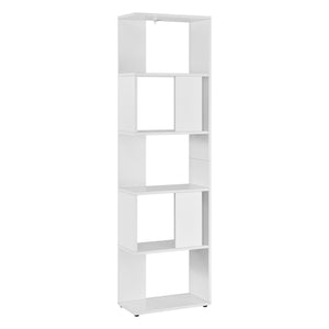 Libreria a 5 Ripiani 159 x 45 x 23,5 cm Scaffale in Design Moderno Mobile Portaoggetti per Soggiorno - Bianco