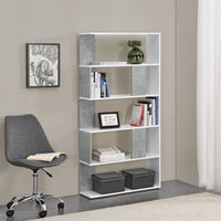 Libreria a 5 Ripiani 159 x 80 x 23,5 cm Scaffale in Design Moderno Mobile Divisorio Portaoggetti / Organizzatore per