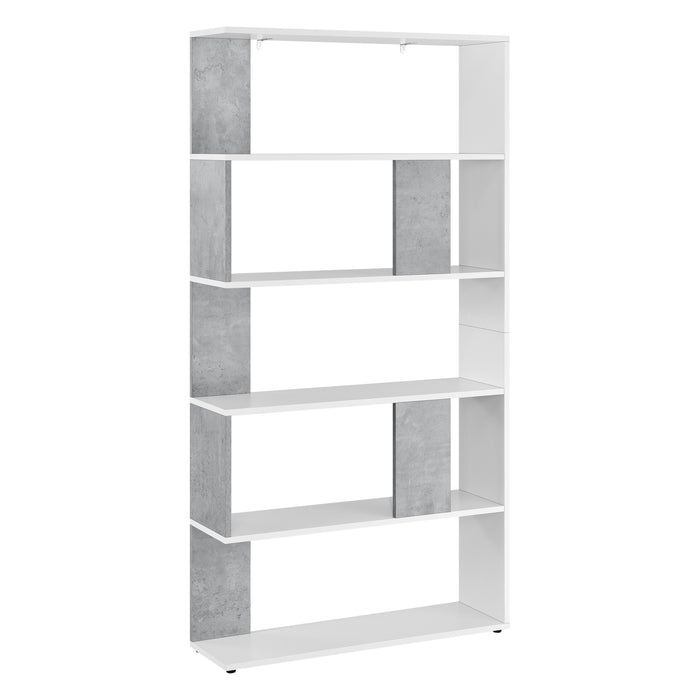 Libreria a 5 Ripiani 159 x 80 x 23,5 cm Scaffale in Design Moderno Mobile Divisorio Portaoggetti / Organizzatore per