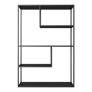 Scaffale da Terra 'Sievi' a 5 Ripiani Acciaio Nero Opaco [en.casa]