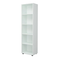 Libreria 'Vara' Altezza: 178 cm Scaffale a Terra con 5 Scomparti Aperti - Bianco [en.casa]