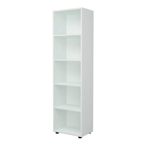 Libreria 'Vara' Altezza: 178 cm Scaffale a Terra con 5 Scomparti Aperti - Bianco [en.casa]
