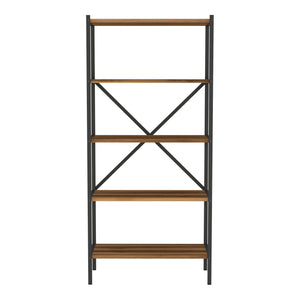 Scaffale da Terra 'Tomelilla' Mobile da Stoccaggio a 5 Ripiani - Effetto Noce [en.casa]