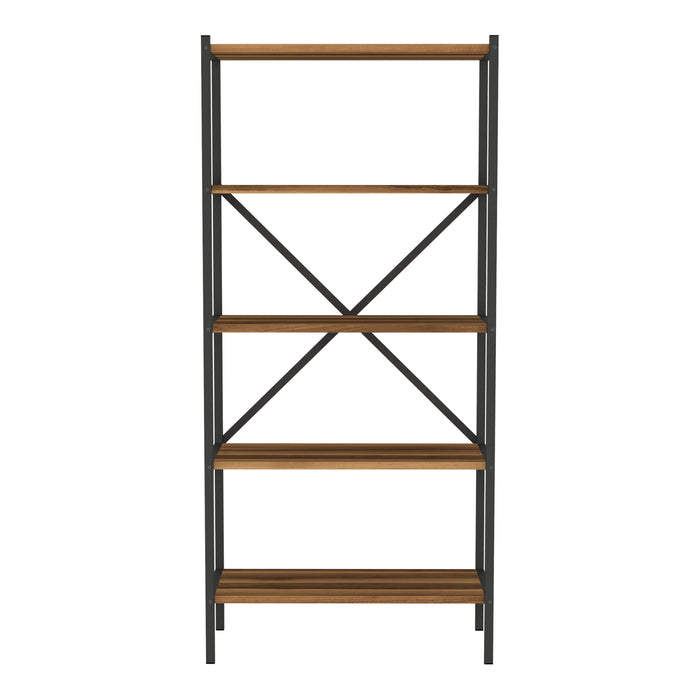 Scaffale da Terra 'Tomelilla' Mobile da Stoccaggio a 5 Ripiani - Effetto Noce [en.casa]