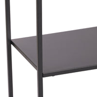 Scaffale Basso da Terra Isojoki Libreria in Acciaio 120 x 35 x 88 cm - Nero Opaco [en.casa]