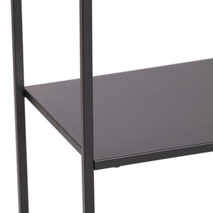 Scaffale Basso da Terra Isojoki Libreria in Acciaio 120 x 35 x 88 cm - Nero Opaco [en.casa]