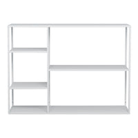 Scaffale Basso da Terra Isojoki Libreria in Acciaio 120 x 35 x 88 cm - Bianco Opaco [en.casa]