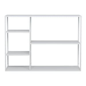 Scaffale Basso da Terra Isojoki Libreria in Acciaio 120 x 35 x 88 cm - Bianco Opaco [en.casa]