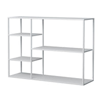 Scaffale Basso da Terra Isojoki Libreria in Acciaio 120 x 35 x 88 cm - Bianco Opaco [en.casa]