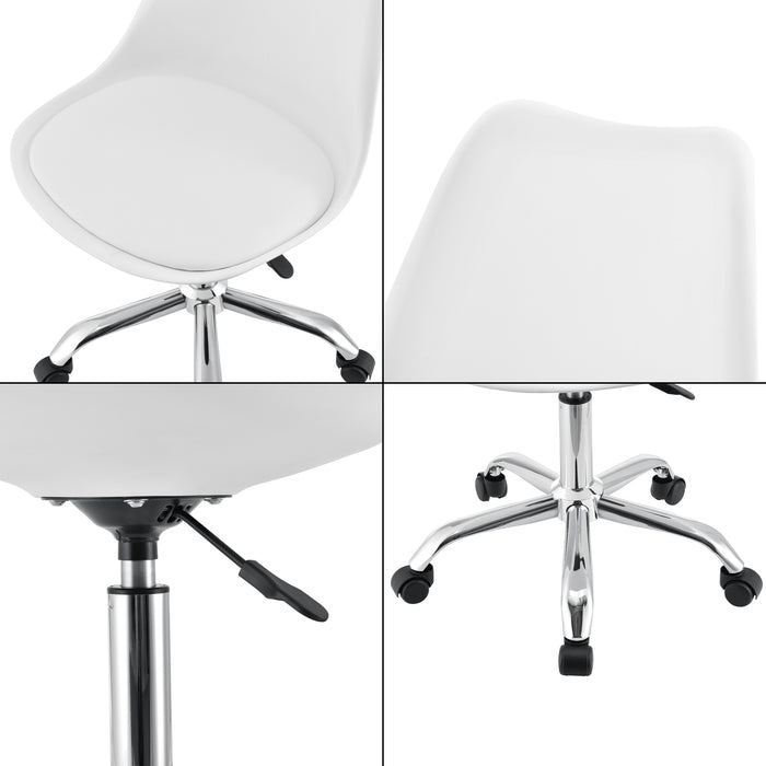 Sedia Girevole da Scrivania Regolabile in Altezza tra 44-54 cm Sedia da Ufficio con 5 Rotelle e Seduta Imbottita