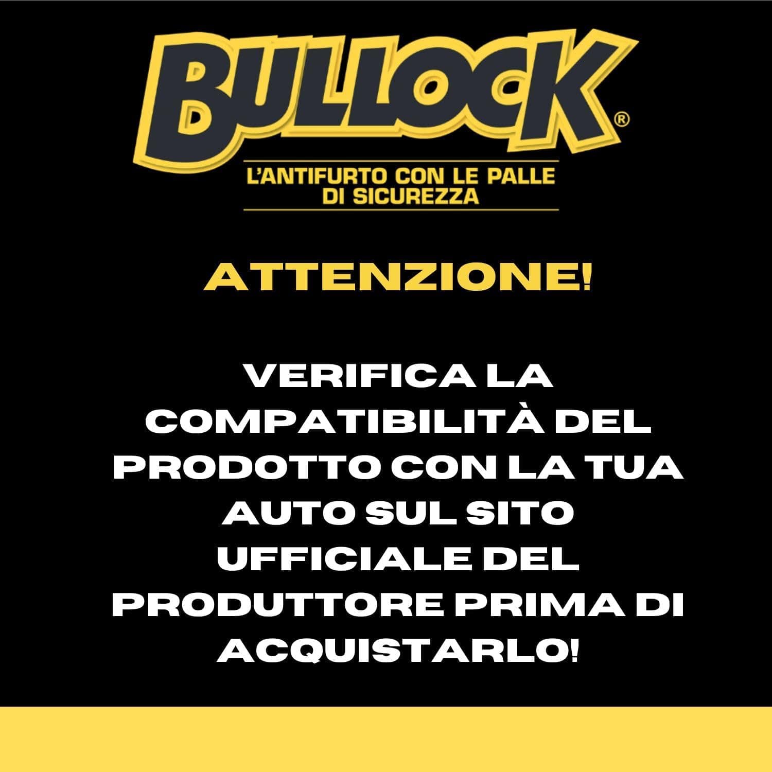 Bullock Excellence Antifurto Meccanico con Sistema Blocca Pedale per Auto con Cambio Manuale