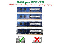 Bundle 4×2 GB RAM Server Hynix HMT325R7CFR8A PC3L-10600R 1333 MHz ECC Registered – Ricondizionate