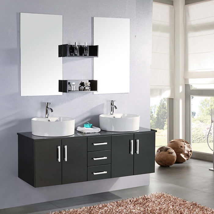 Mobile Bagno nero 150 cm Lavabo Incluso – Butterfly