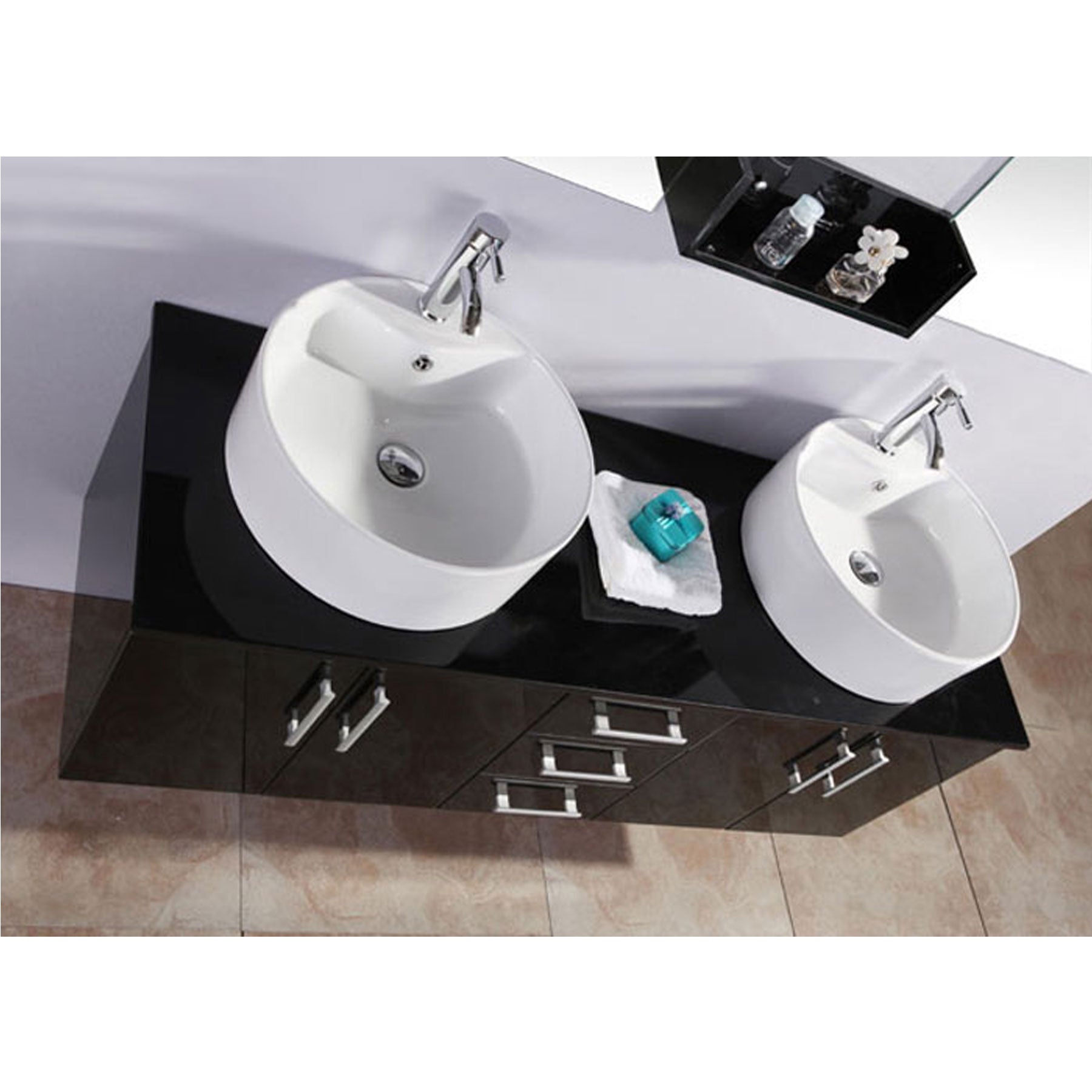 Mobile Bagno nero 150 cm Lavabo Incluso – Butterfly