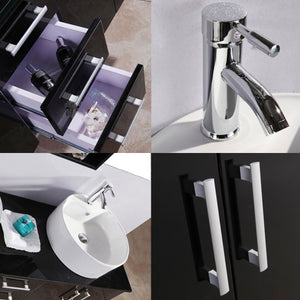 Mobile Bagno nero 150 cm Lavabo Incluso – Butterfly