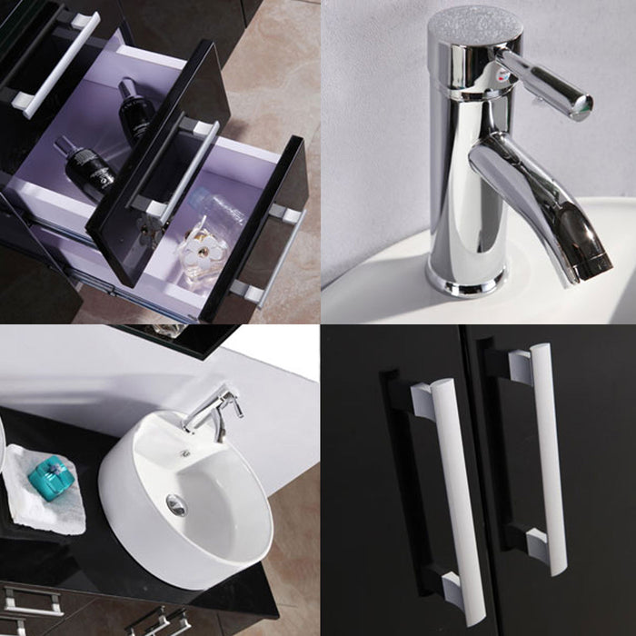 Mobile Bagno nero 150 cm Lavabo Incluso – Butterfly