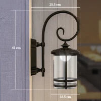 Lampada da Esterno con Pannello Solare, Impermeabile IP44 e Accensione Automatica, Nero
