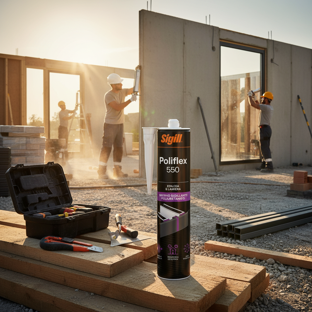 Sigillante elastico poliflex 550 professionale da 310 ml *** colore- grigio, confezione 1