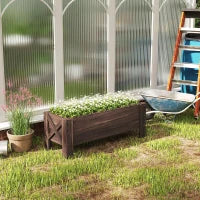 Letto per Orto Rialzato e Fioriera da Esterno Rettangolare, 100x36.5x36cm