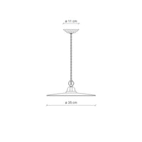 Lampadario Industrial Potenza Ferro E Ceramica Nero Diam. 35Cm 1 Luce E27