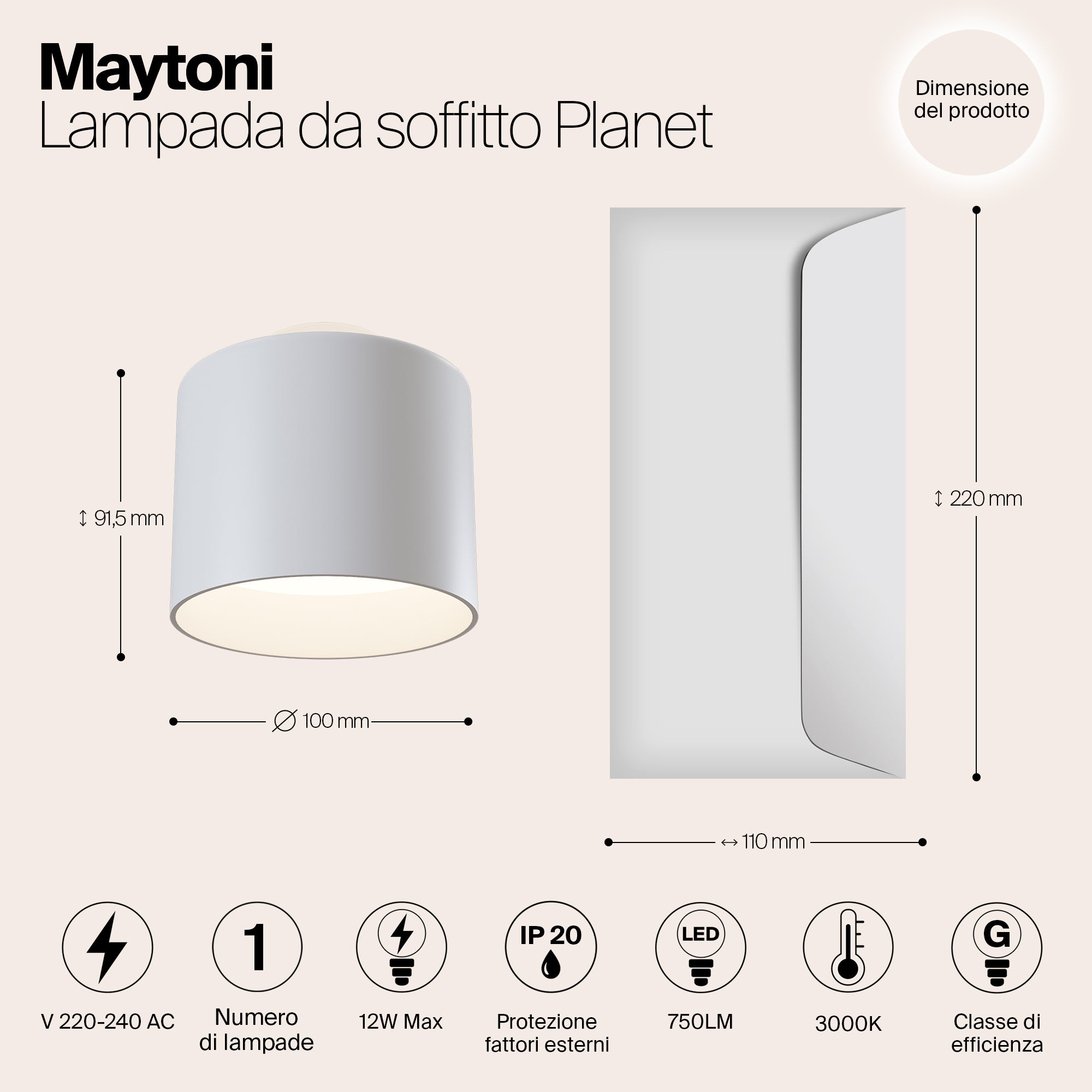 Lampada Da Soffitto C009Cw-L12W
