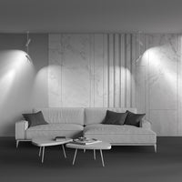 Lampadario A Sospensione Moderno Elti Alluminio Bianco 2 Luci Gu10 50W