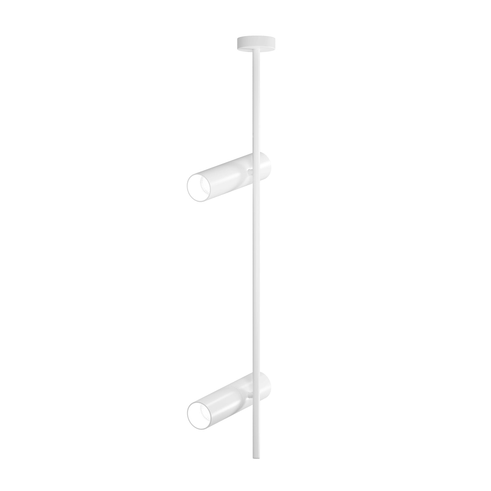 Lampadario A Sospensione Moderno Elti Alluminio Bianco 2 Luci Gu10 50W