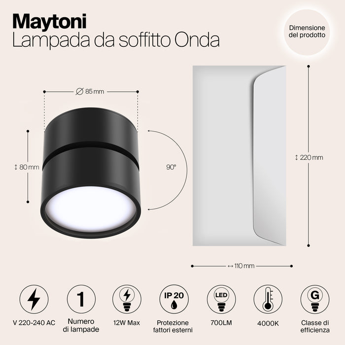 Lampada Da Soffitto C024Cl-L12B4K