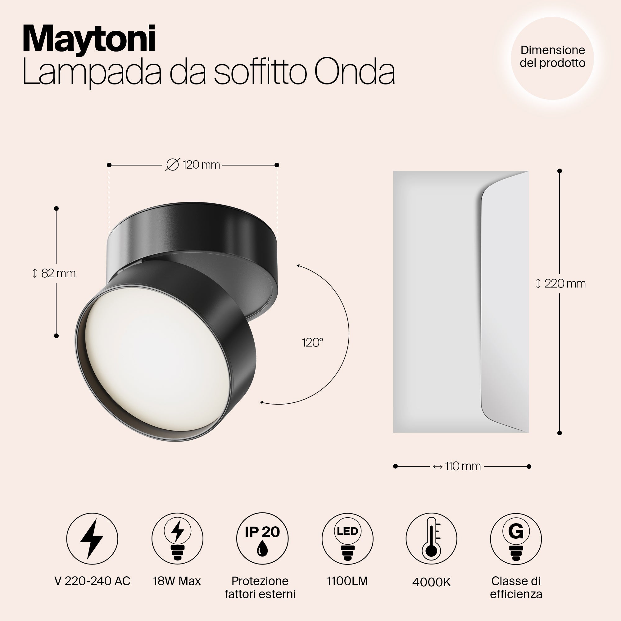 Lampada Da Soffitto C024Cl-L18B4K